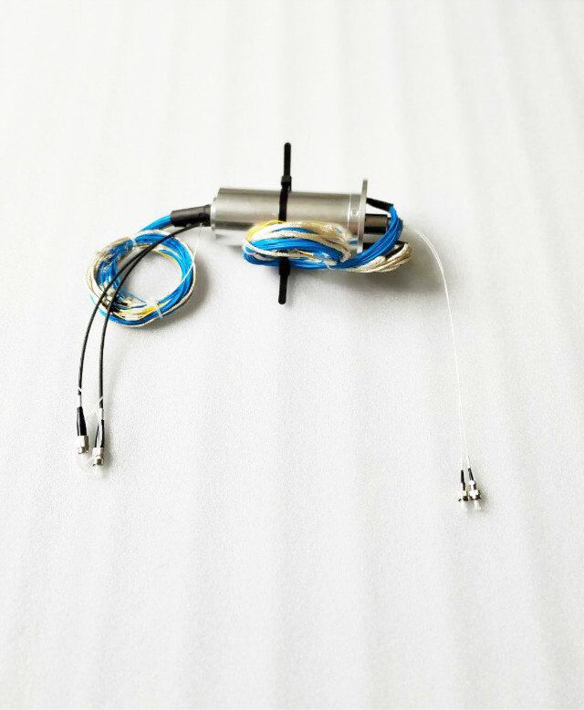 Optic fiber and electrical combined slip ring